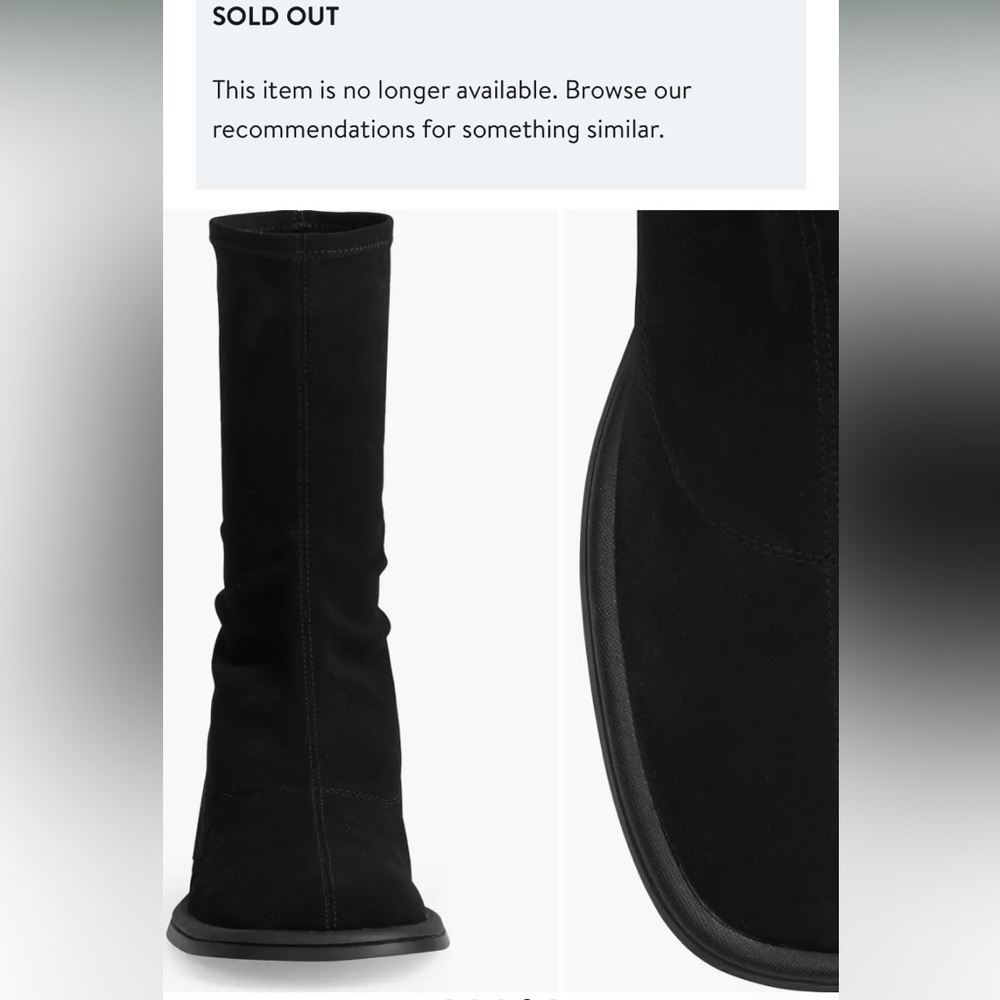 NWT VAGABOND SHOEMAKERS Ansie Stretch Boots vegan flared block heel round toe 40 - Picture 10 of 17